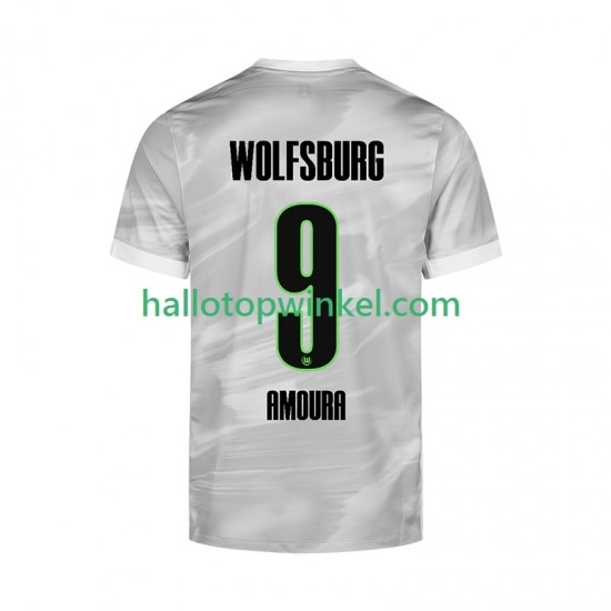 VfL Wolfsburg Voetbalshirt Mohamed Amoura 9 Heren Uit Tenue 2025-2026 Korte Mouw