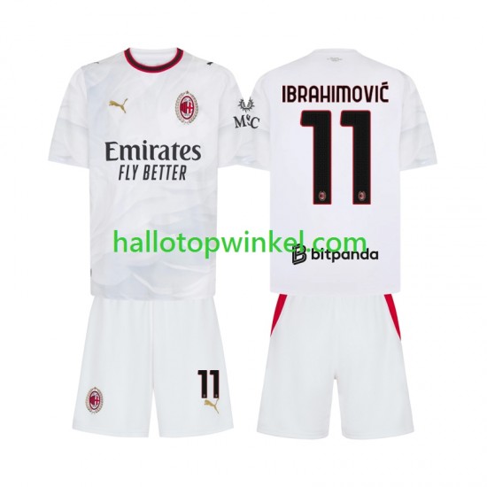 AC Milan Voetbalshirt Ibrahimović 11 Kleuters/Kids Uit Tenue 2026-2027 Korte Mouw