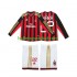 AC Milan Voetbalshirt Kaka 22 2013 2014 Retro Kleuters/Kids Thuis Tenue Lange Mouw