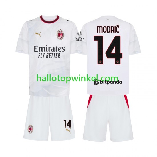 AC Milan Voetbalshirt Modrić Luka 14 Kleuters/Kids Uit Tenue 2026-2027 Korte Mouw