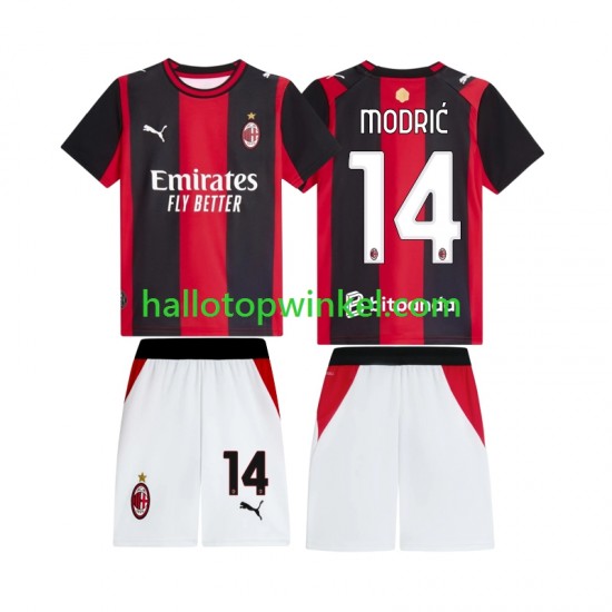 AC Milan Voetbalshirt Modrić Luka 14 Kleuters/Kids Thuis Tenue 2026-2027 Korte Mouw