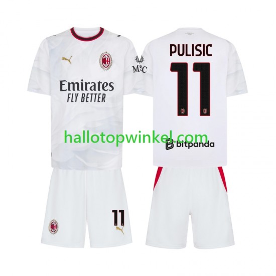AC Milan Voetbalshirt Pulisic 11 Kleuters/Kids Uit Tenue 2026-2027 Korte Mouw