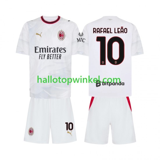 AC Milan Voetbalshirt Rafael Leao 10 Kleuters/Kids Uit Tenue 2026-2027 Korte Mouw