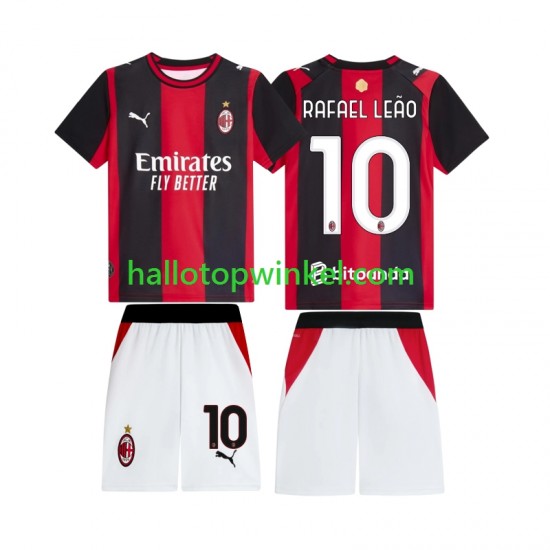 AC Milan Voetbalshirt Rafael Leao 10 Kleuters/Kids Thuis Tenue 2026-2027 Korte Mouw
