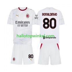 AC Milan Voetbalshirt Ronaldinho 80 Kleuters/Kids Uit Tenue 2026-2027 Korte Mouw