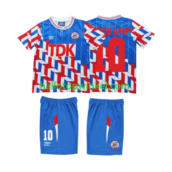 AFC Ajax Voetbalshirt BERGKAMP 10 1989 1990 Retro Kleuters/Kids Uit Tenue Lange Mouw