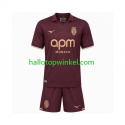 AS Monaco Voetbalshirt Kleuters/Kids Uit Tenue 2026-2027 Korte Mouw