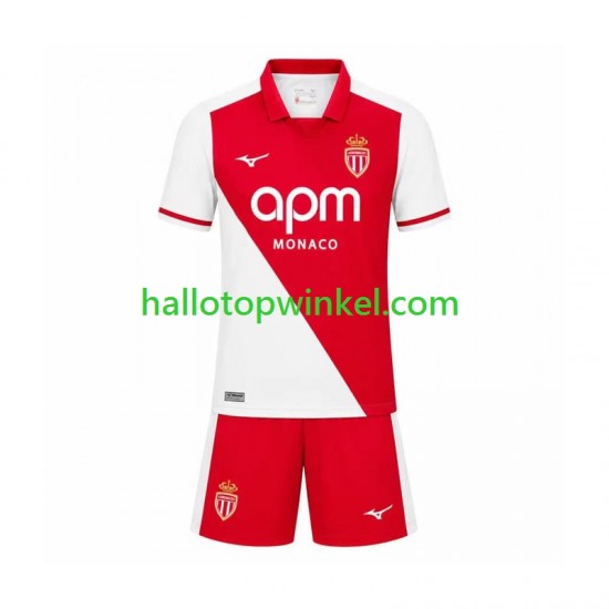 AS Monaco Voetbalshirt Kleuters/Kids Thuis Tenue 2026-2027 Korte Mouw
