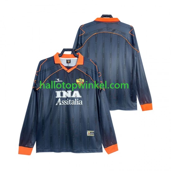 AS Roma Voetbalshirt 2000 Retro Heren Derde Tenue 1999 Lange Mouw