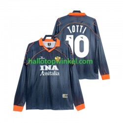 AS Roma Voetbalshirt Totti 10 2000 Retro Heren Derde Tenue 1999 Lange Mouw