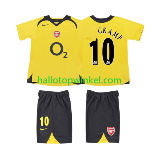 Arsenal Voetbalshirt BERGKAMP 10 2005 Retro Kleuters/Kids Uit Tenue 2006 Korte Mouw