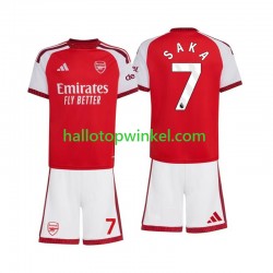 Arsenal Voetbalshirt Bukayo Saka 7 Kleuters/Kids Thuis Tenue 2026-2027 Korte Mouw