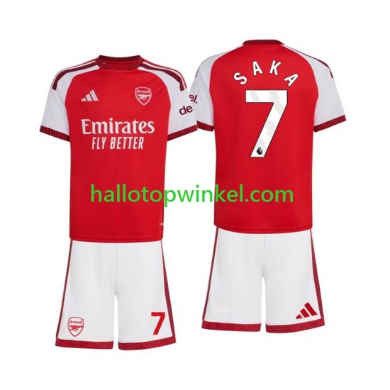 Arsenal Voetbalshirt Bukayo Saka 7 Kleuters/Kids Thuis Tenue 2026-2027 Korte Mouw