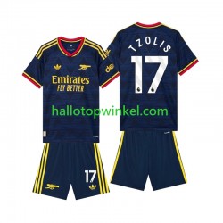 Arsenal Voetbalshirt Christos Tzolis 17 Kleuters/Kids Uit Tenue 2026-2027 Korte Mouw