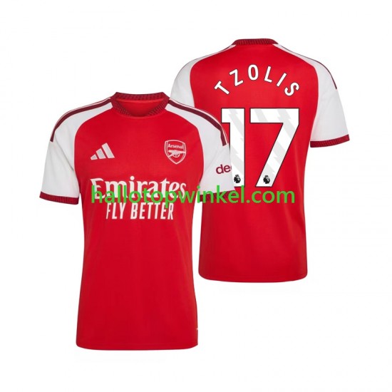 Arsenal Voetbalshirt Christos Tzolis 17 Heren Thuis Tenue 2026-2027 Korte Mouw