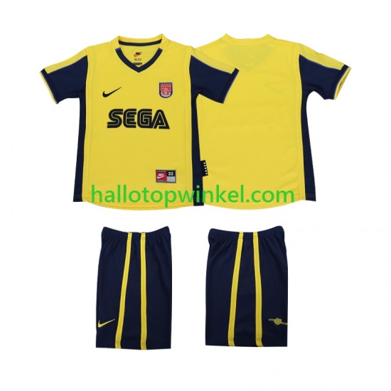 Arsenal Voetbalshirt 2000 2001 Retro Kleuters/Kids Uit Tenue Korte Mouw