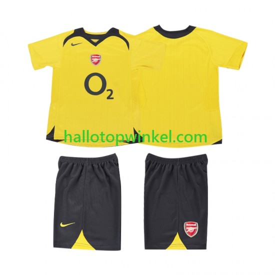 Arsenal Voetbalshirt 2005 Retro Kleuters/Kids Uit Tenue 2006 Korte Mouw