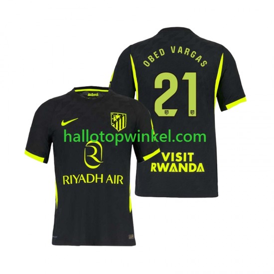 Atlético Madrid Voetbalshirt Obed Vargas 21 Heren Uit Tenue 2026-2027 Korte Mouw