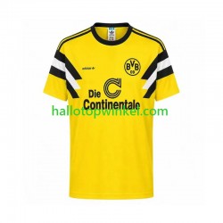 Borussia Dortmund Voetbalshirt 1989 Retro Heren Thuis Tenue Korte Mouw