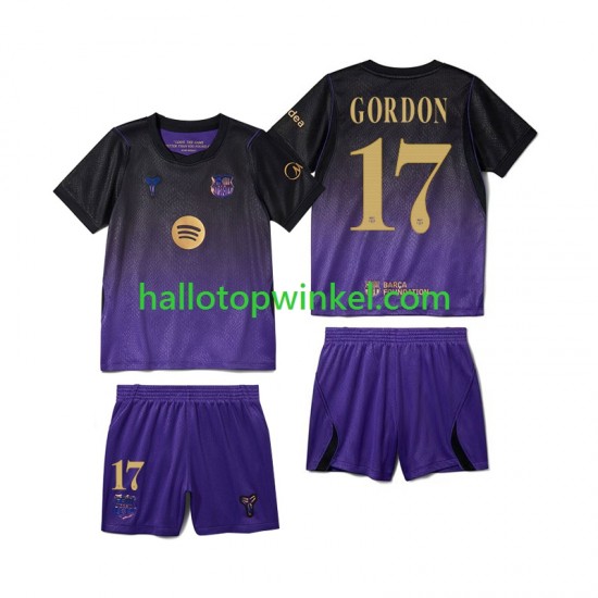 FC Barcelona Voetbalshirt Anthony Gordon 17 Kleuters/Kids Uit Tenue 2026-2027 Korte Mouw