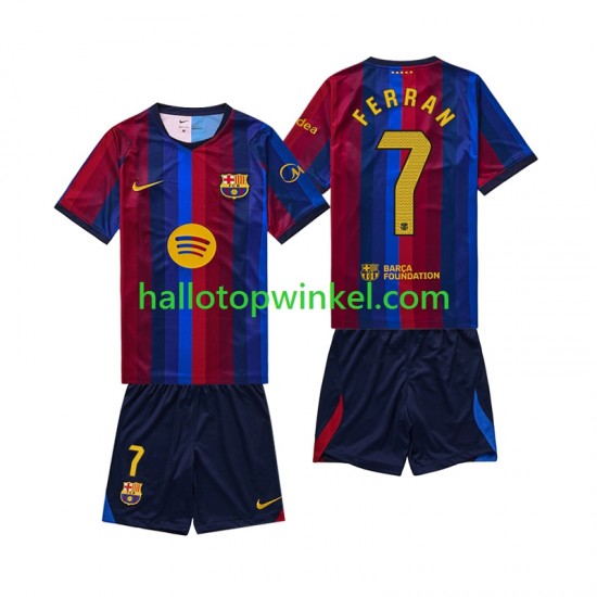 FC Barcelona Voetbalshirt Ferran Torres 7 Kleuters/Kids Thuis Tenue 2026-2027 Korte Mouw