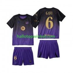 FC Barcelona Voetbalshirt Gavi 6 Kleuters/Kids Uit Tenue 2026-2027 Korte Mouw