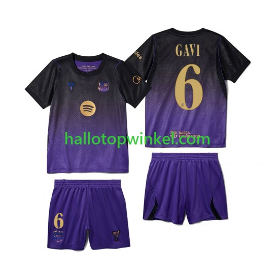 FC Barcelona Voetbalshirt Gavi 6 Kleuters/Kids Uit Tenue 2026-2027 Korte Mouw