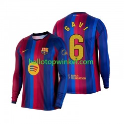FC Barcelona Voetbalshirt Gavi 6 Heren Thuis Tenue 2026-2027 Lange Mouw