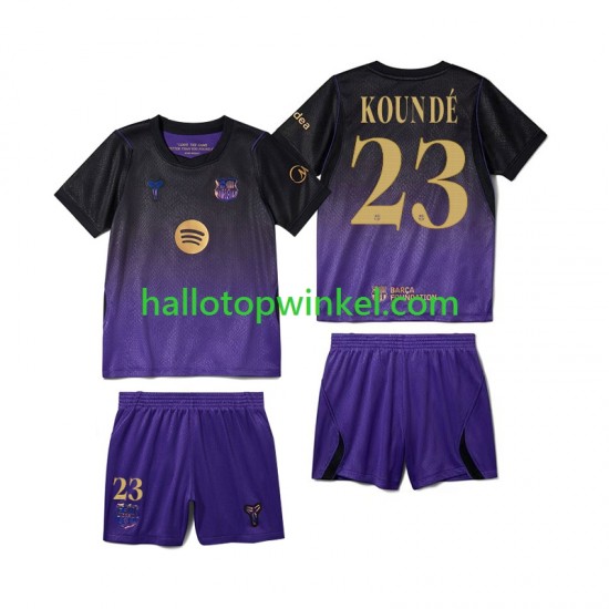 FC Barcelona Voetbalshirt Jules Kounde 23 Kleuters/Kids Uit Tenue 2026-2027 Korte Mouw