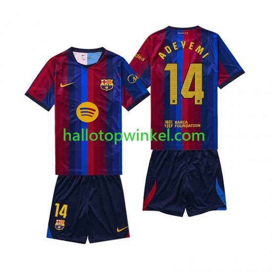 FC Barcelona Voetbalshirt Karim Adeyemi 14 Kleuters/Kids Thuis Tenue 2026-2027 Korte Mouw