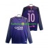 FC Barcelona Voetbalshirt Lionel Messi 10 2016 2017 Retro Heren Uit Tenue Lange Mouw