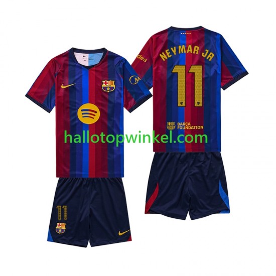 FC Barcelona Voetbalshirt Neymar JR 11 Kleuters/Kids Thuis Tenue 2026-2027 Korte Mouw