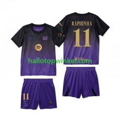 FC Barcelona Voetbalshirt Raphinha 11 Kleuters/Kids Uit Tenue 2026-2027 Korte Mouw