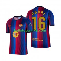 FC Barcelona Voetbalshirt Rodri 16 Heren Thuis Tenue 2026-2027 Korte Mouw