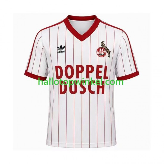 FC Köln Voetbalshirt 1982 1983 Retro Heren Thuis Tenue Korte Mouw