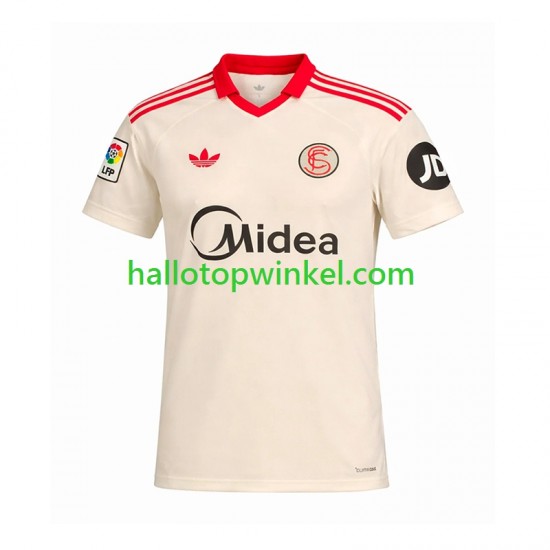 Sevilla FC Voetbalshirt Retro Heren Thuis Tenue 2025-2026 Korte Mouw
