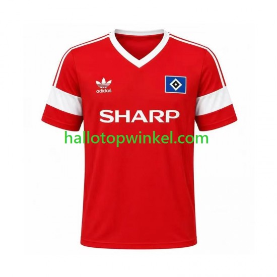 Hamburger SV Voetbalshirt 1988 Retro Heren Uit Tenue Korte Mouw