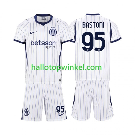 Inter Milan Voetbalshirt Alessandro Bastoni 95 Kleuters/Kids Uit Tenue 2026-2027 Korte Mouw