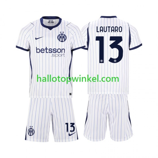 Inter Milan Voetbalshirt Lautaro Martinez 13 Kleuters/Kids Uit Tenue 2026-2027 Korte Mouw