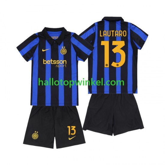 Inter Milan Voetbalshirt Lautaro Martinez 13 Kleuters/Kids Thuis Tenue 2026-2027 Korte Mouw