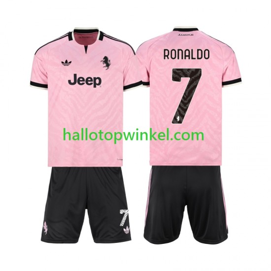 Juventus Voetbalshirt Cristiano Ronaldo 7 Kleuters/Kids Uit Tenue 2026-2027 Korte Mouw