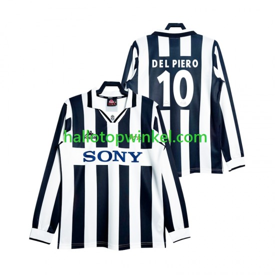 Juventus Voetbalshirt DEL PIERO 10 1997 Retro Heren Thuis Tenue Lange Mouw
