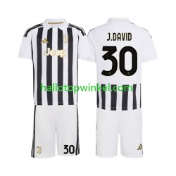 Juventus Voetbalshirt Jonathan David 30 Kleuters/Kids Thuis Tenue 2026-2027 Korte Mouw