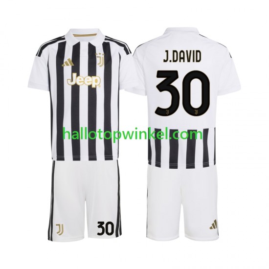Juventus Voetbalshirt Jonathan David 30 Kleuters/Kids Thuis Tenue 2026-2027 Korte Mouw