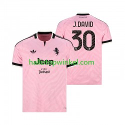 Juventus Voetbalshirt Jonathan David 30 Heren Uit Tenue 2026-2027 Korte Mouw