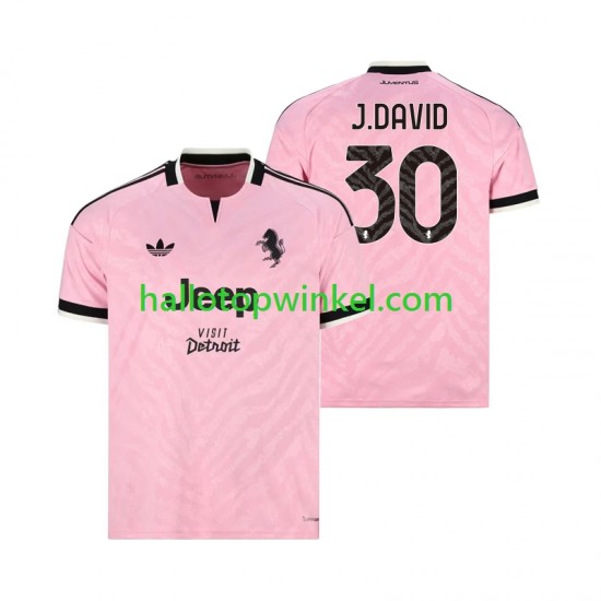 Juventus Voetbalshirt Jonathan David 30 Heren Uit Tenue 2026-2027 Korte Mouw