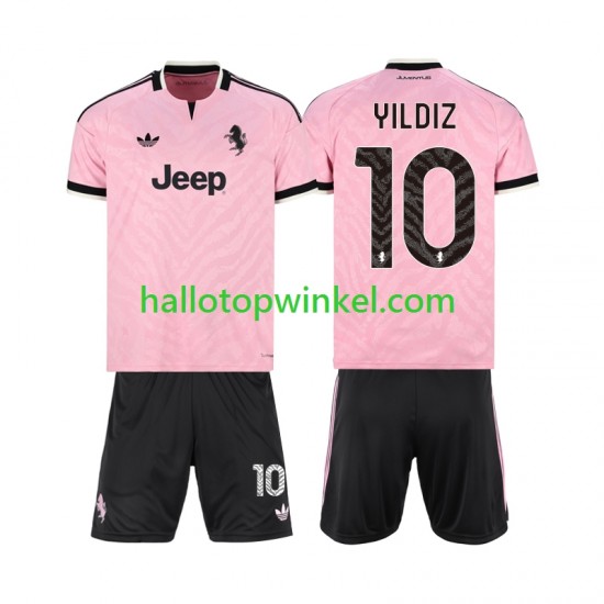 Juventus Voetbalshirt Kenan Yildiz 10 Kleuters/Kids Uit Tenue 2026-2027 Korte Mouw
