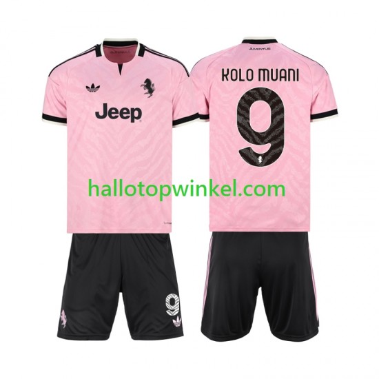 Juventus Voetbalshirt Randal Kolo Muani 9 Kleuters/Kids Uit Tenue 2026-2027 Korte Mouw