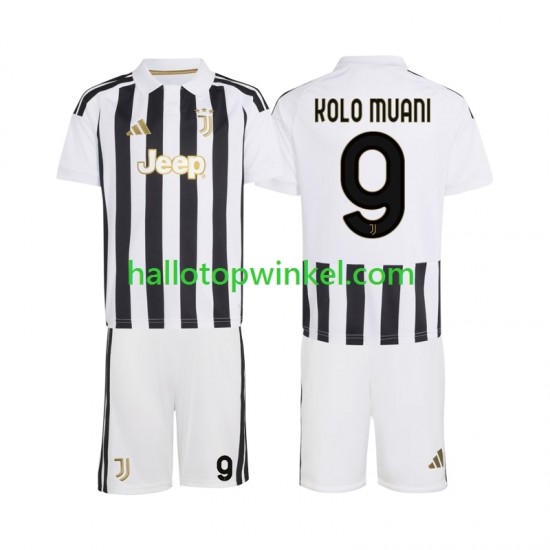 Juventus Voetbalshirt Randal Kolo Muani 9 Kleuters/Kids Thuis Tenue 2026-2027 Korte Mouw