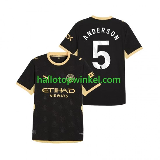 Manchester City Voetbalshirt Elliot Anderson 5 Heren Uit Tenue 2026-2027 Korte Mouw